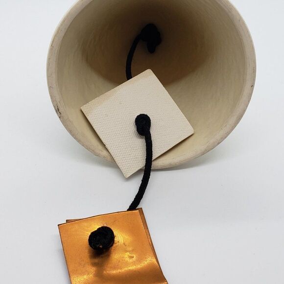 Eastern Wild Vintage Hand Painted Pelican Magnolia Flower Large Ceramic Bell - Picture 3 of 7